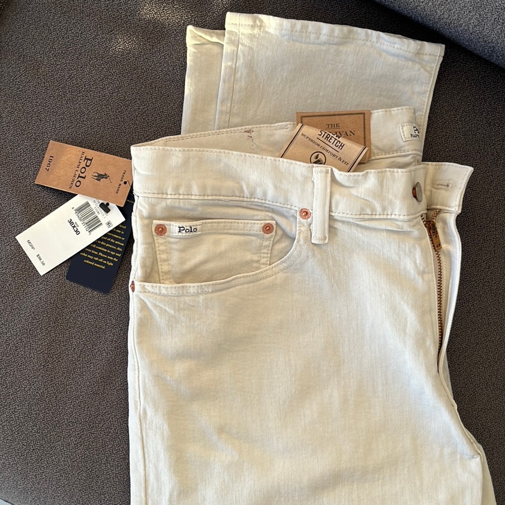 Polo Ralph Lauren Sullivan Slim low stretch jeans w 38” inseam 30” Stone color